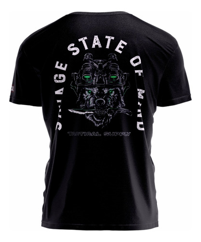 Remera Tactical Supply Savage State Of Mind Estampa Premium 