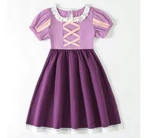 Comprar J Disfraz De Princesa Rapunzel Para Niña Vestido Verano Fiesta De Cumpleaños Carnaval Cosplay Halloween