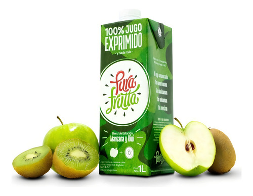 Jugo Kiwi Y Manzana Pura Frutta 1 Litro