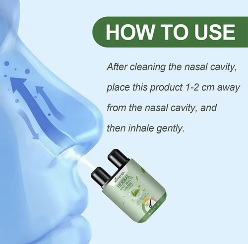 Inhalador Nasal Control Salud Limpia Cuerpo Inhalador Herbal