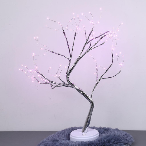 Decorative Tabletop Tree Night Light For Home Decor Rosado