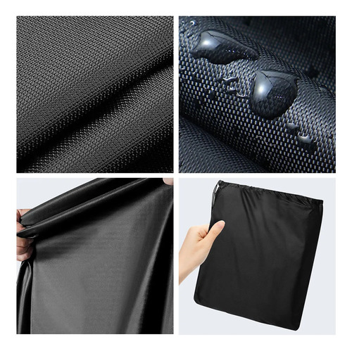 Funda Impermeable Para Motocicleta Engrosada Con Capa De Pu, Hebilla De Bloqueo Antirrobo Y Pegatina Reflectante XL