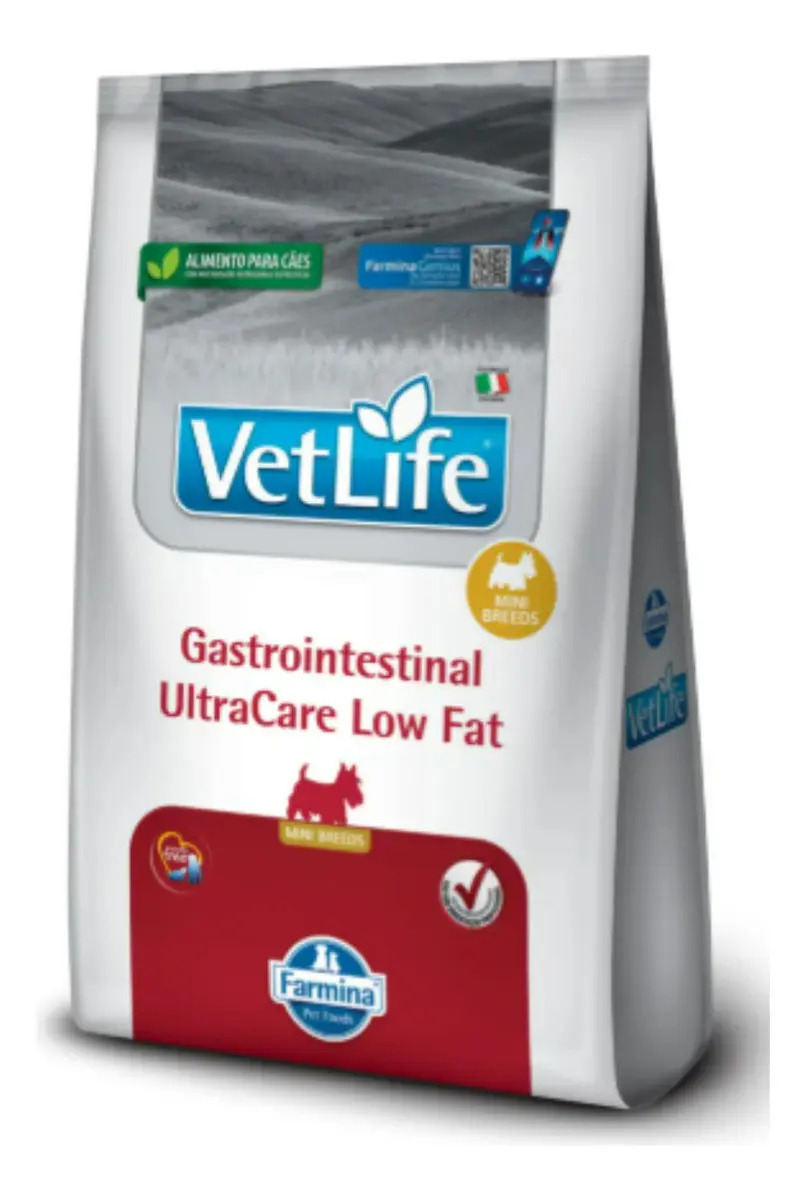 Ração Seca Vet Life Gastrointestinal UltraCare Low Fat para Cães Pequenos e Mini 1,5Kg