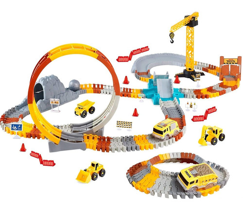Race Car Track Toy Toy Flexible Track Set De 3 4 5 Año...