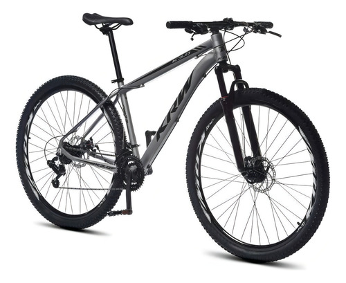 Bicicleta Aro 29 Krw Alumínio 24 Vel Freio A Disco M42 Cor Grafite/Preto Fosco
