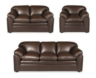 Dmuebles Sala Brisas 3-2-1 Ultracuero Chocolate + Envio Grat