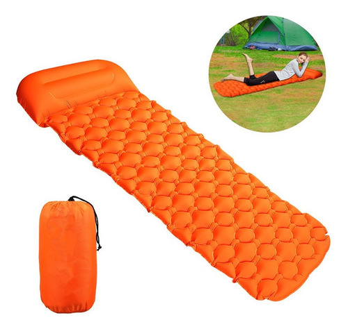 Alfombrilla Hinchable, A Prueba De Humedad, Aire, Naranja