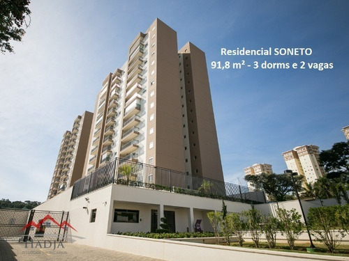 Apartamento Com 91,8 M², 3 Dorms Para Venda No Residencial Soneto Em Jundiaí Sp. - Ap00019 - 31949497