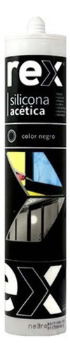 Silicona Negra Acética 300ml Rex
