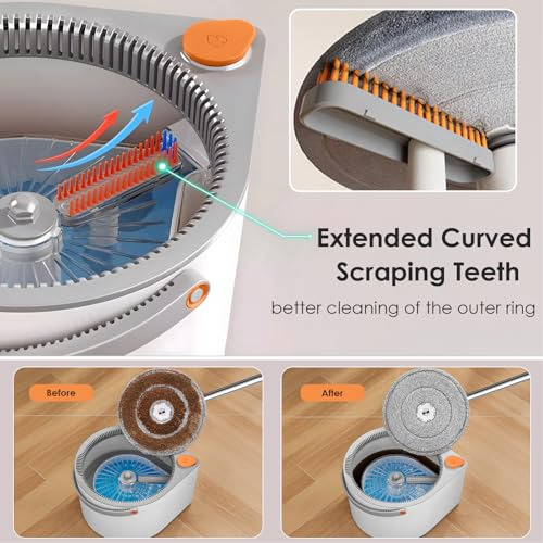 Spin Mop Or Home, For Limpiar Pisos, Paredes Y Ventanas De