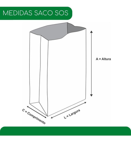 Saco Delivery Kraft 200un Tam M 22x12x34 Saco Kraft Fastfood