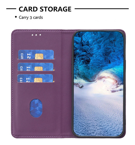 Funda Tipo Cartera Con Ranura Para Tarjetas De Piel Abatible