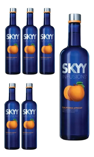 Vodka Skyy Apricot Infusions X 6 Unidades. Quirino Bebidas