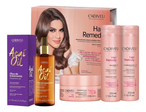 Cadiveu Kit Hair Remedy + Óleo De Açaí Restauração Dos Fios