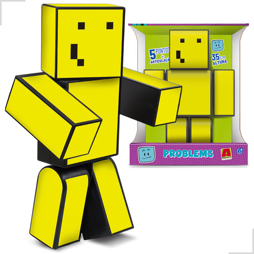 Boneco Minecraft Própolis Problems Youtuber Grande 35cm