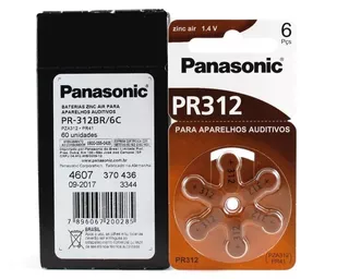 180 Pilhas Baterias Auditivas Pr312/ Pr41 - Panasonic