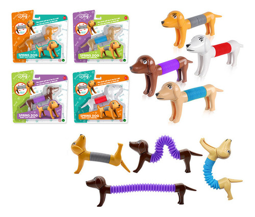 Pop Tube Brinquedos Antiestresse Com Mola Para Cães Cem