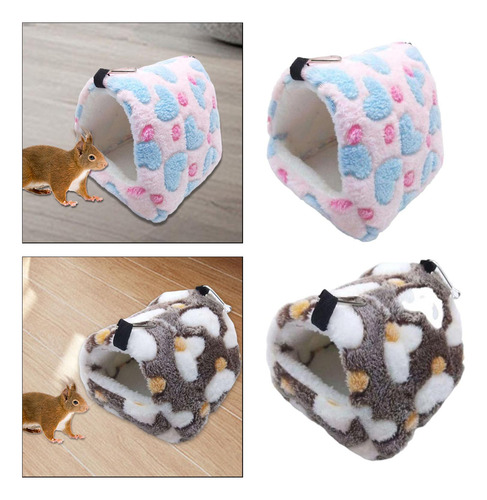 2 Uds Cama De Hámster De Felpa Gruesa Nido Escondite Casa