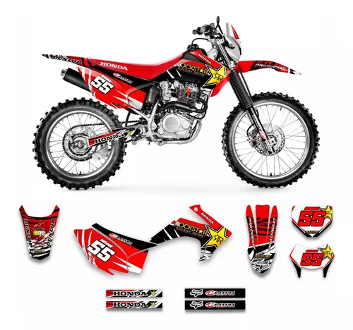 Kit adesivo moto cross trilha honda crf 230 2015 0,20mm 120 em Brasil