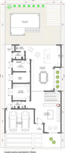Imagem 6 de 9 de Planta De Casa 3 Quartos - Projeto Arquitetônico Completo