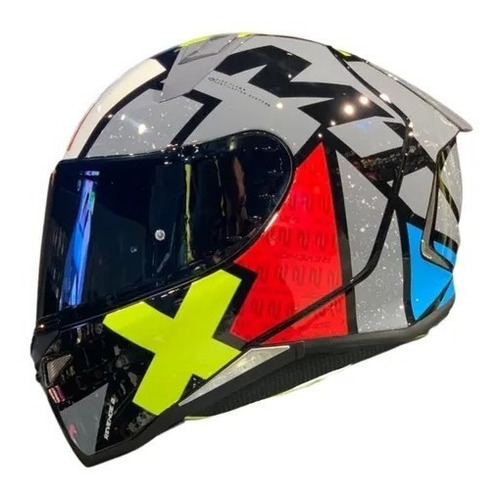 Casco Mt Helmet Revenge 2 Light C2 Gris/ Perla Para Moto Color Gris Oscuro Tamaño Del Casco L (59-60cm