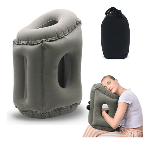 Almohada Inflable De Viaje Para Dormir Cojín Abrazar 