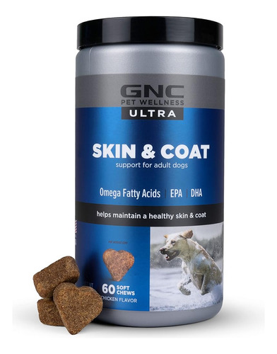 Gnc Pets Ultra Skin & Coat Masticables Suaves, Todos Los Per