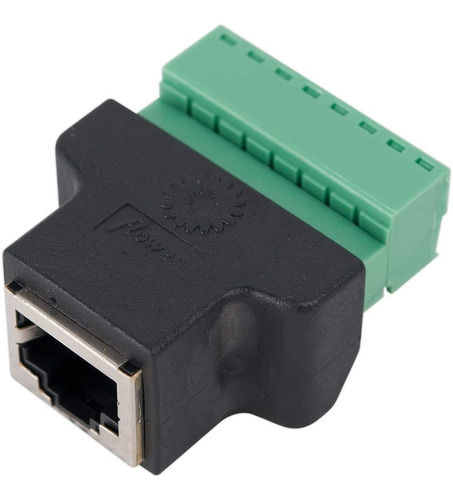 Adaptador Rj45 Hembra A Clemas Borne Terminal Conector 8 Pin