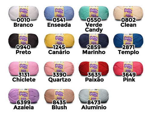 Imagem 2 de 2 de Kit 3 Lã Fio Hobby Baby E Kids Círculo 100g 250m