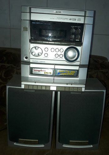 Mini System Aiwa Cx-nsz11lh Duplo Deck Radio Auxiliar Cd (Usado)