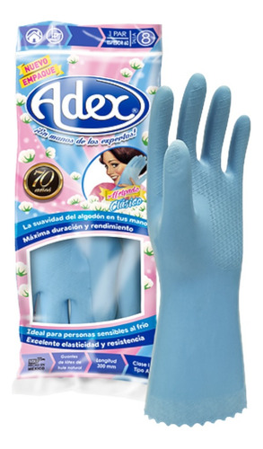 Guantes De Limpieza Adex, Afelpado Interior De Algodón 12prs