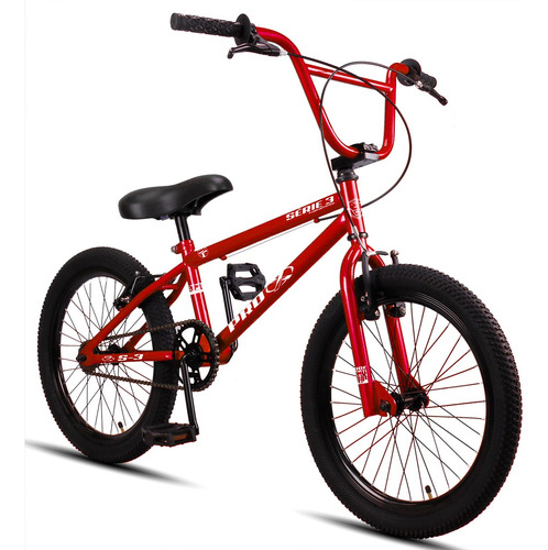 Bicicleta Bmx Aro 20 Pro-x Série 3 Freio V-brake Cor Vermelho Metal