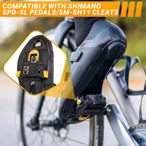Placas Calas Bici De Ruta Amarillas 6° Compatible Con Spd-sl