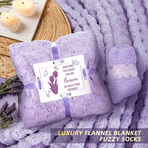 Cestas Relajantes De Regalos De Spa Para Ella Y Vaso De 40 O Morado