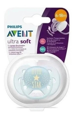 Chupete Philips Avent Ultra Soft Deco Flexible 6-18m Meses 