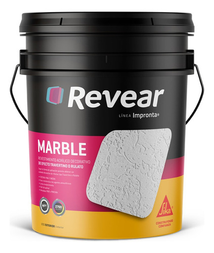 Revestimiento Revear Marble Blanco Fino/medio 25kg |giannoni