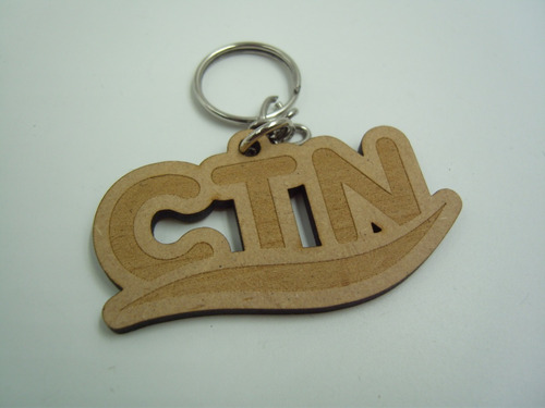 Imagen 2 de 5 de Llaveros De Madera Logotipo Personalizado 20 Pzs Promocional