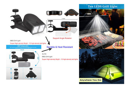 Y Luz De Barbacoa Con 10 Cuentas De Lámpara Led, Luz De