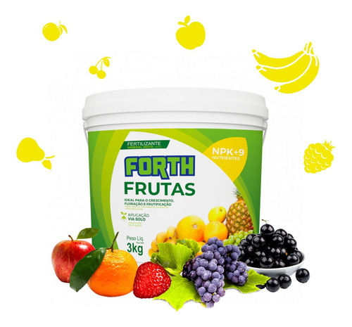 Fertilizante Adubo Forth Frutas Balde 3kg Nutrição Floração