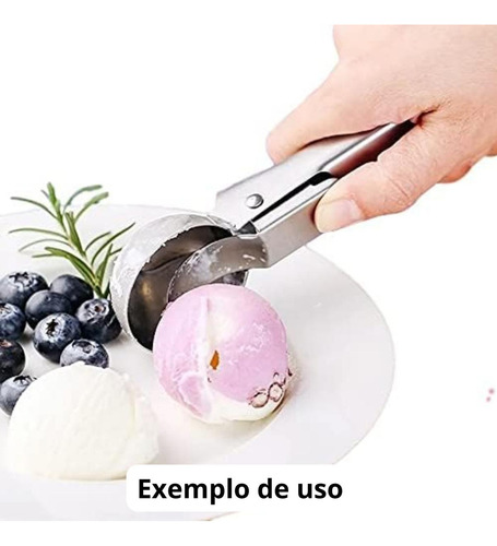 Pegador Colher De Sorvete Com Ejetor Inox Bola Profissional