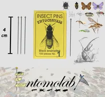 Comprar Alfileres Entomologicos Esmaltados Negro Entochrysis #0
