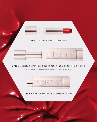 Fenty Beauty The Case Semi-matte Refillable Lipstick Caja Red Edition