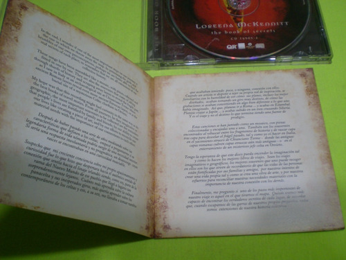 Loreena Mckennitt / The Book Of Secrets Cd (pe24) (Usado)