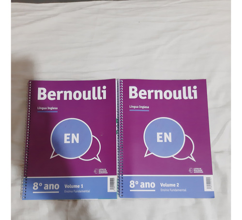 Kit Coleção Livros Usados Bernoulli Língua Inglesa 8º Ano Volumes 1 E 2 Ensino Fundamental