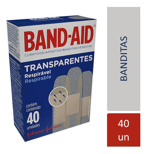 Apósitos Adhesivos Sanitarios Band-aid® Transparentes X 40un