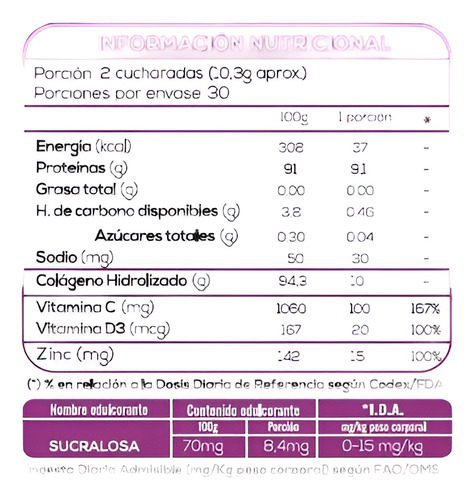 Colágeno Berries + Vit C + Vit D3 + Zinc, 310 Gramos