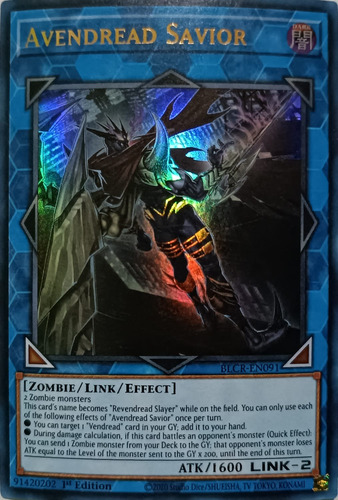 Yugioh! Avendread Savior Blcr-en091 1st Edition