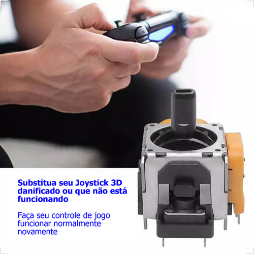 Kit Com 4 Peças Analógico 3d Para Controle Playstation 5 Ps5
