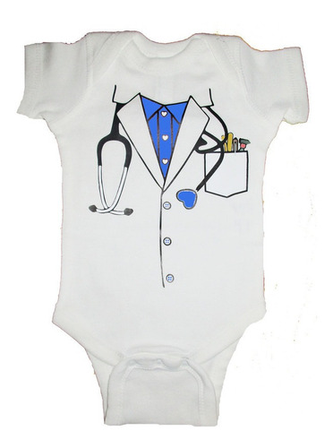 Pañalero Profesion Doctor Bata Niño Azul