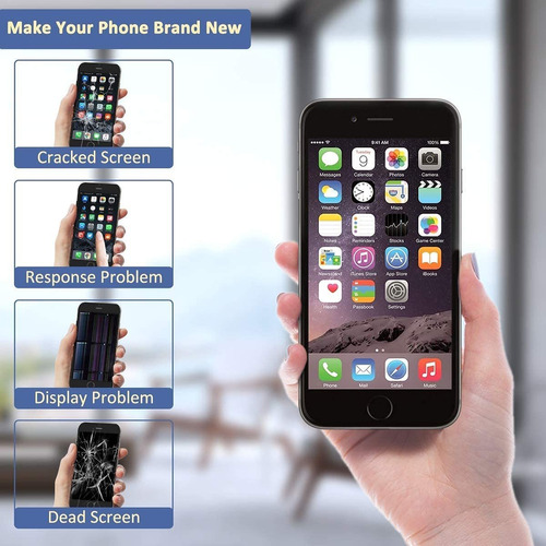 Yodoit Repuesto De Pantalla Para iPhone 8 Plus, Color Negro